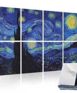 Paquete de 8 Paneles Acústicos de Arte Tutmyrea, 48"X32"