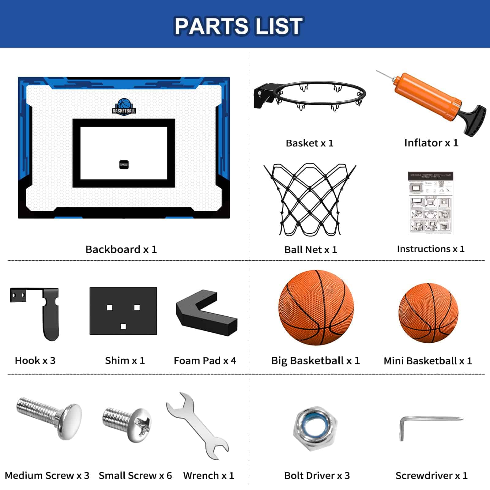 Aro de Baloncesto Grande HYES 24" x 16" para Interiores - Imagen 9