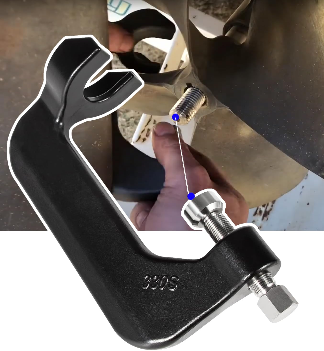 Desmontador de hélice en forma de C de 1 1/4" - 1 3/8" para - Imagen 5