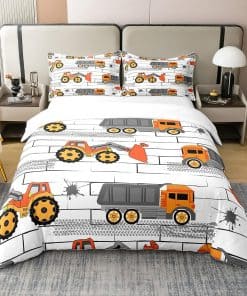 Juego de Funda Nórdica para Cama Individual Excavadoras