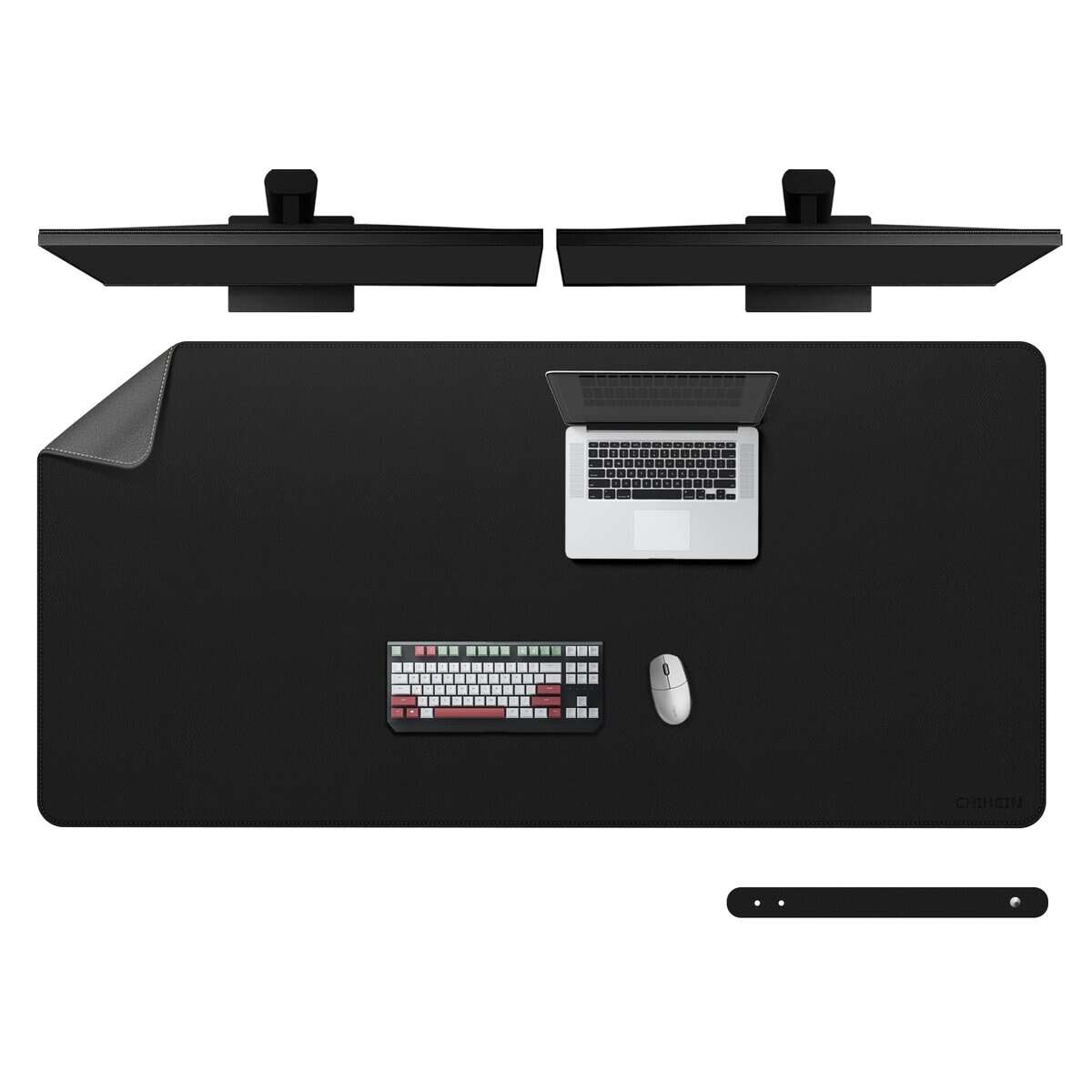 Chihein Alfombrilla de Escritorio Grande de Cuero PU 55.1"