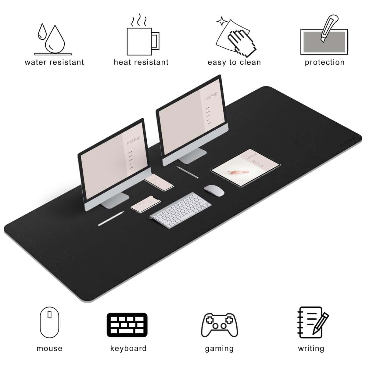 Tapete de Escritorio de Cuero PU Chihein 66.9" x 23.6" - Imagen 6
