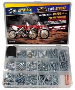 Kit de pernos completo Specmoto CR 250. Compatible con: