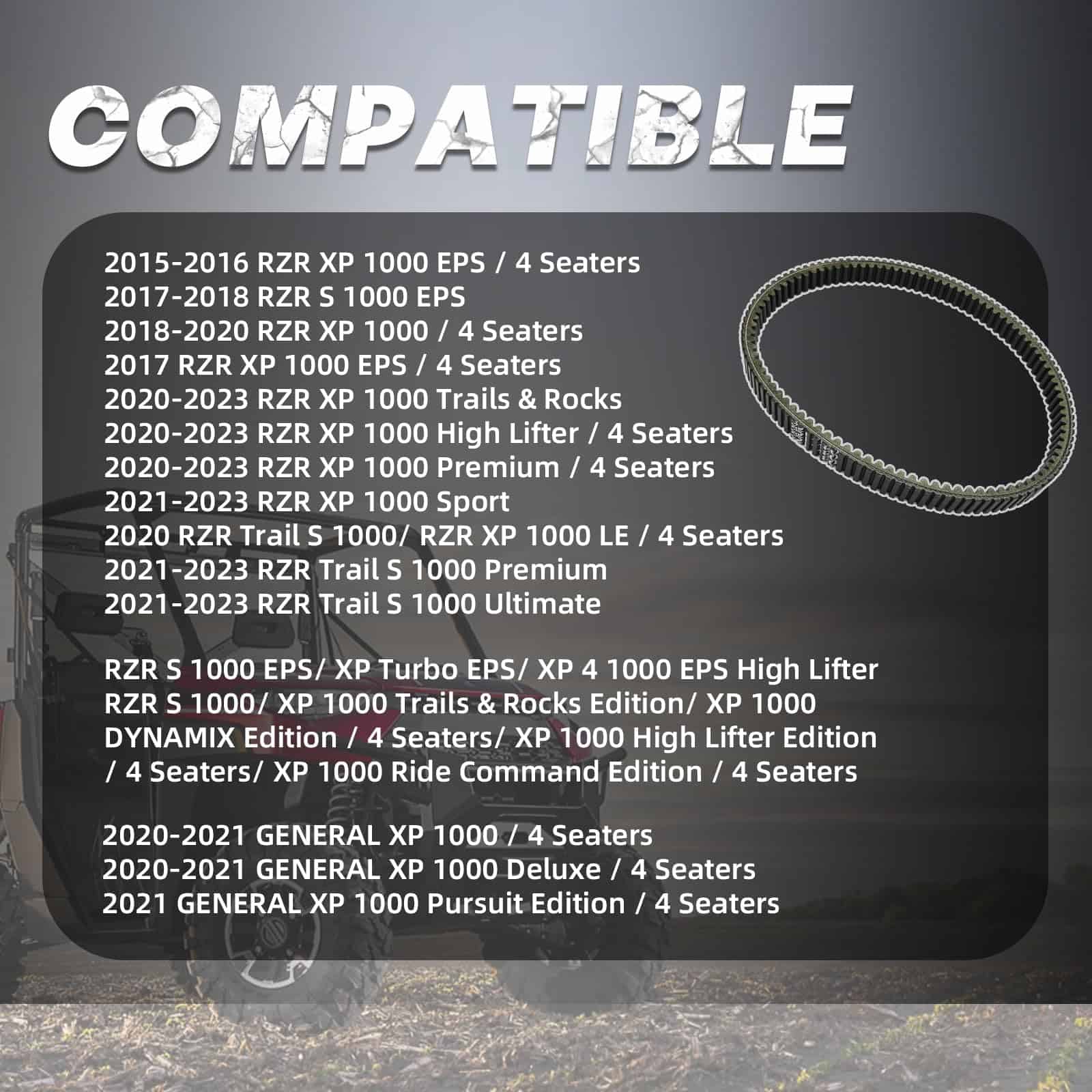 Correa de Transmisión Resistente Compatible con Polaris RZR - Imagen 5