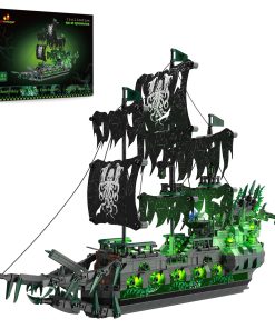 JMBricklayer Barco Pirata con Luces, Modelo Barco Fantasma