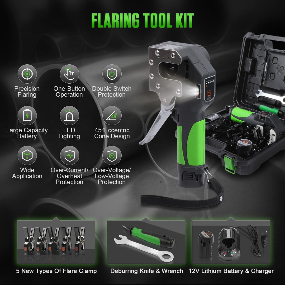 Kit de Herramientas de Expansión de Tubos de Cobre de 45 - Imagen 3