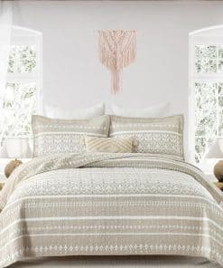 Colcha Queen Size Qiqiong, 100% Algodón Juego de Ropa de