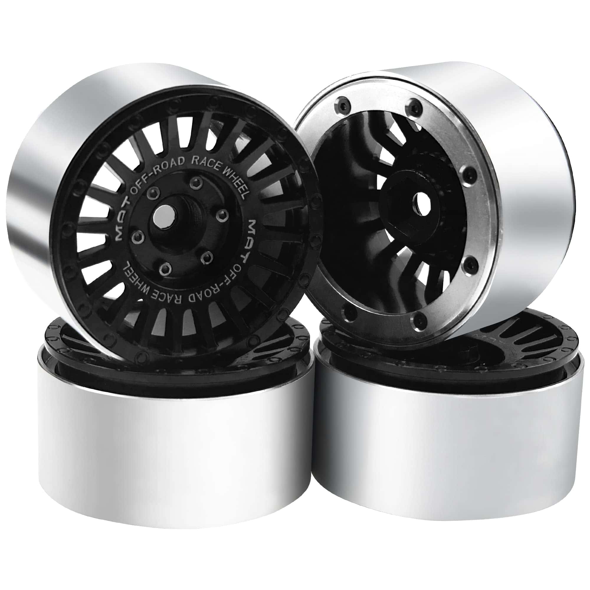 Llantas metálicas con bloqueo de cuentas de 2.2" de ancho - Imagen 3