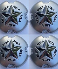 4PCS Tapacubos Estrella Bolt-On para Rueda Tapas de Centro