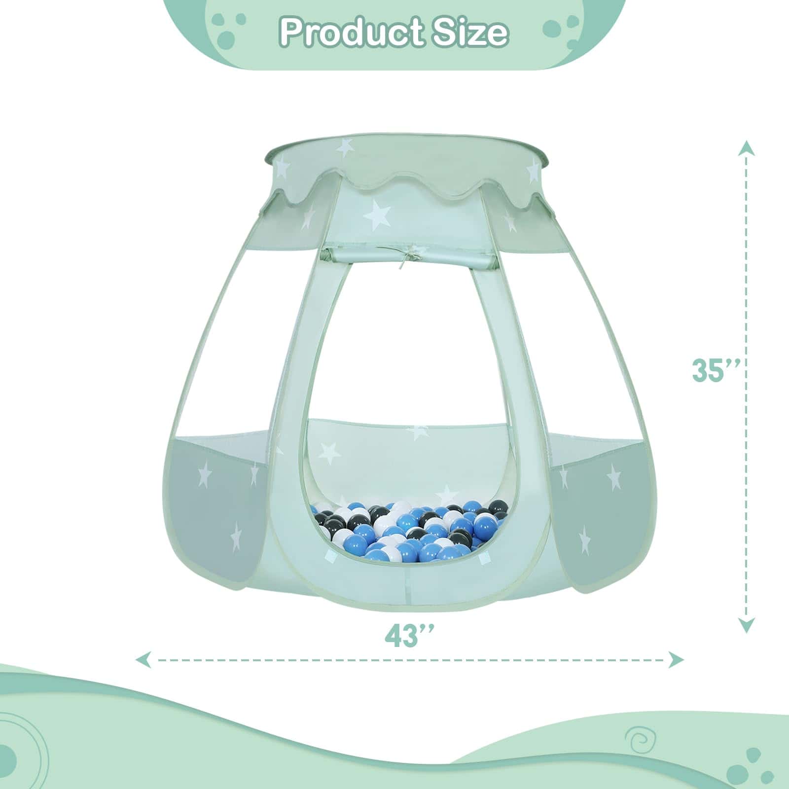 Tienda de Juego con Pelotas Wilhunter para Niños con 50 - Imagen 8