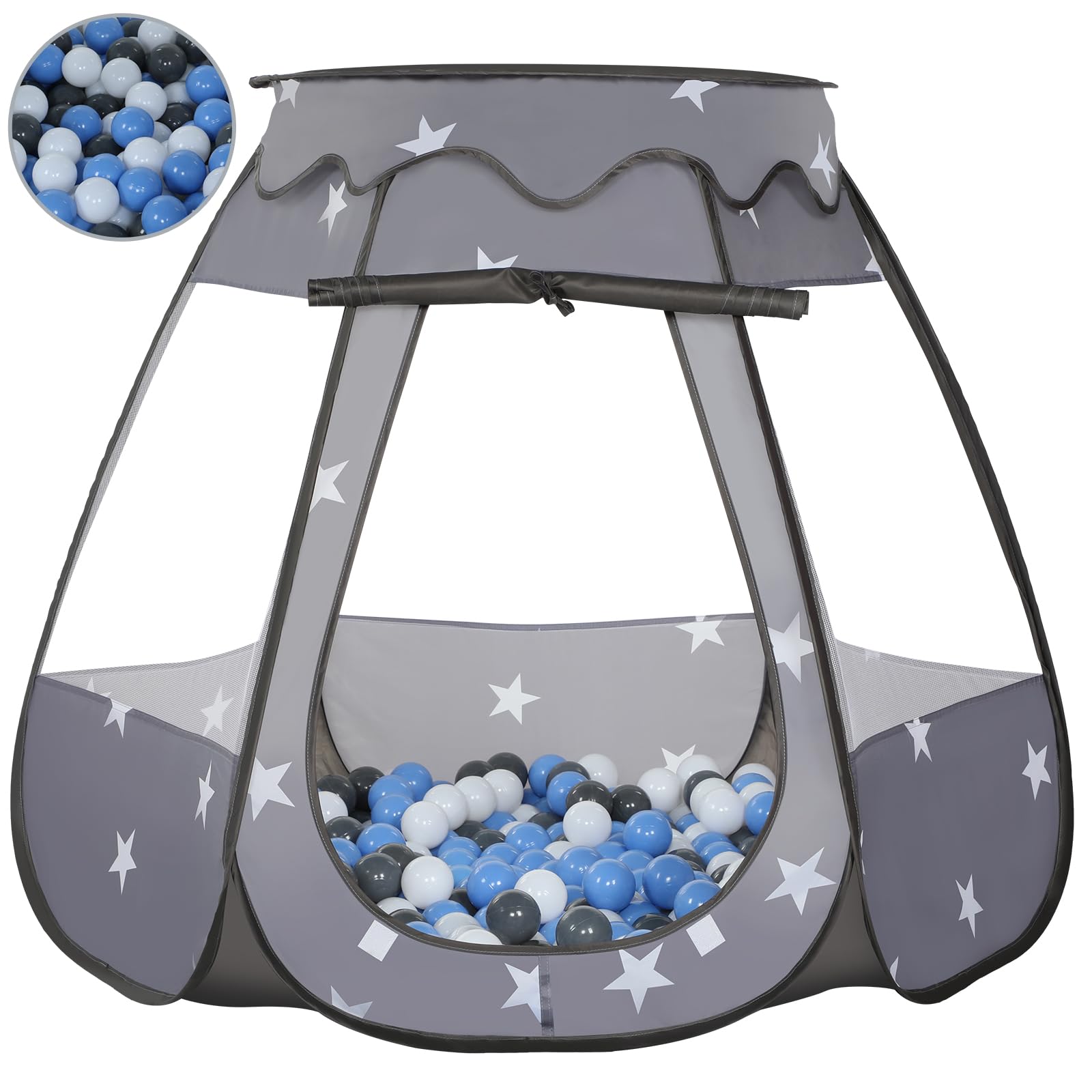 Casita de Juegos Wilhunter para Bebés con 50 Pelotas, - Imagen 9