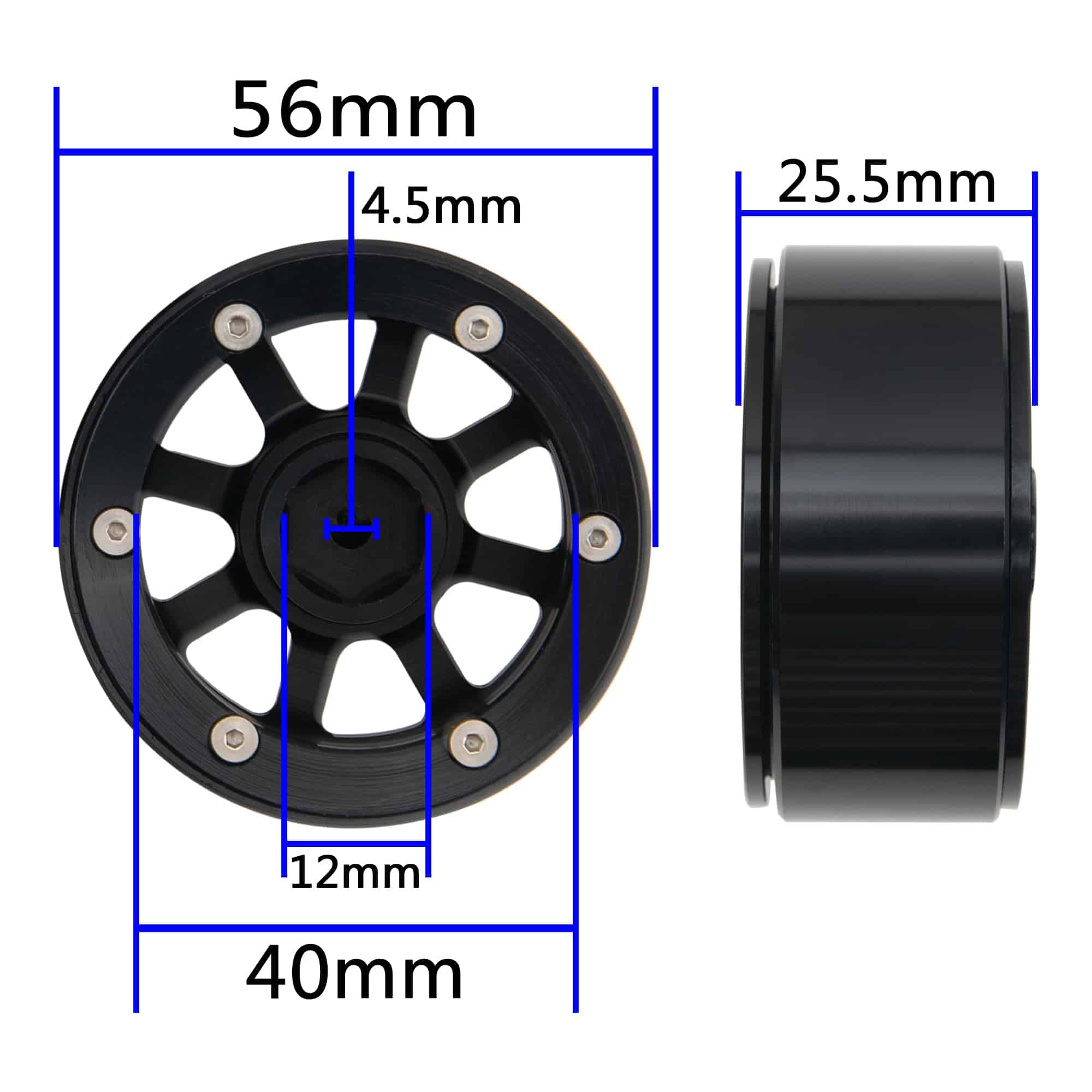 Juego de 4 ruedas de aleación Vgoohobby 1.9" RC Beadlock - Imagen 7
