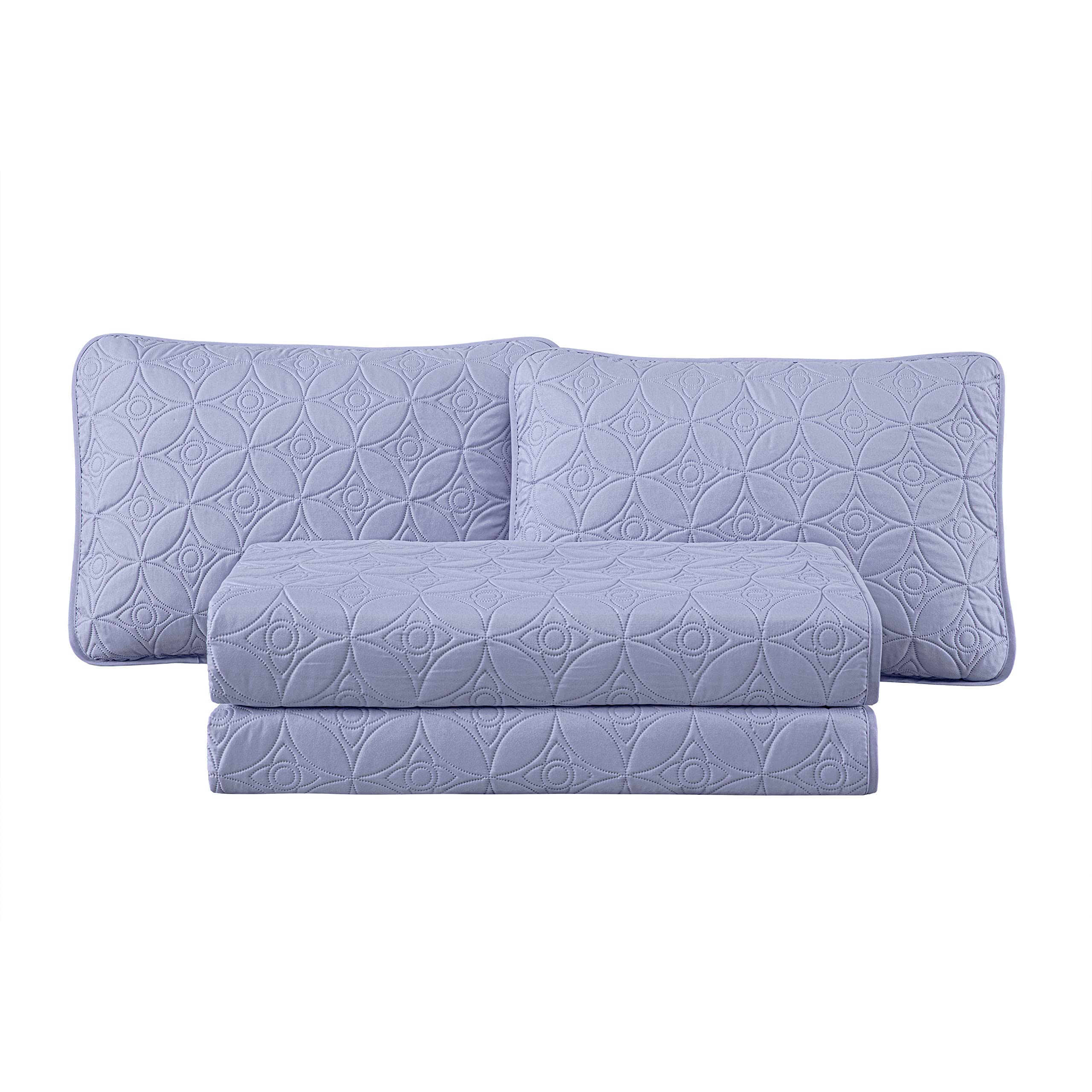 Juego de Colcha y Cubrecamas con Acolchado de Medallón - Imagen 10