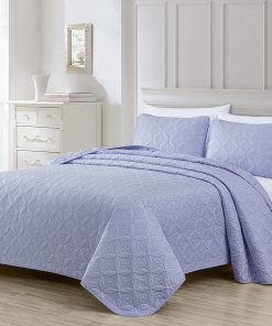 Juego de Colcha y Cubrecamas con Acolchado de Medallón