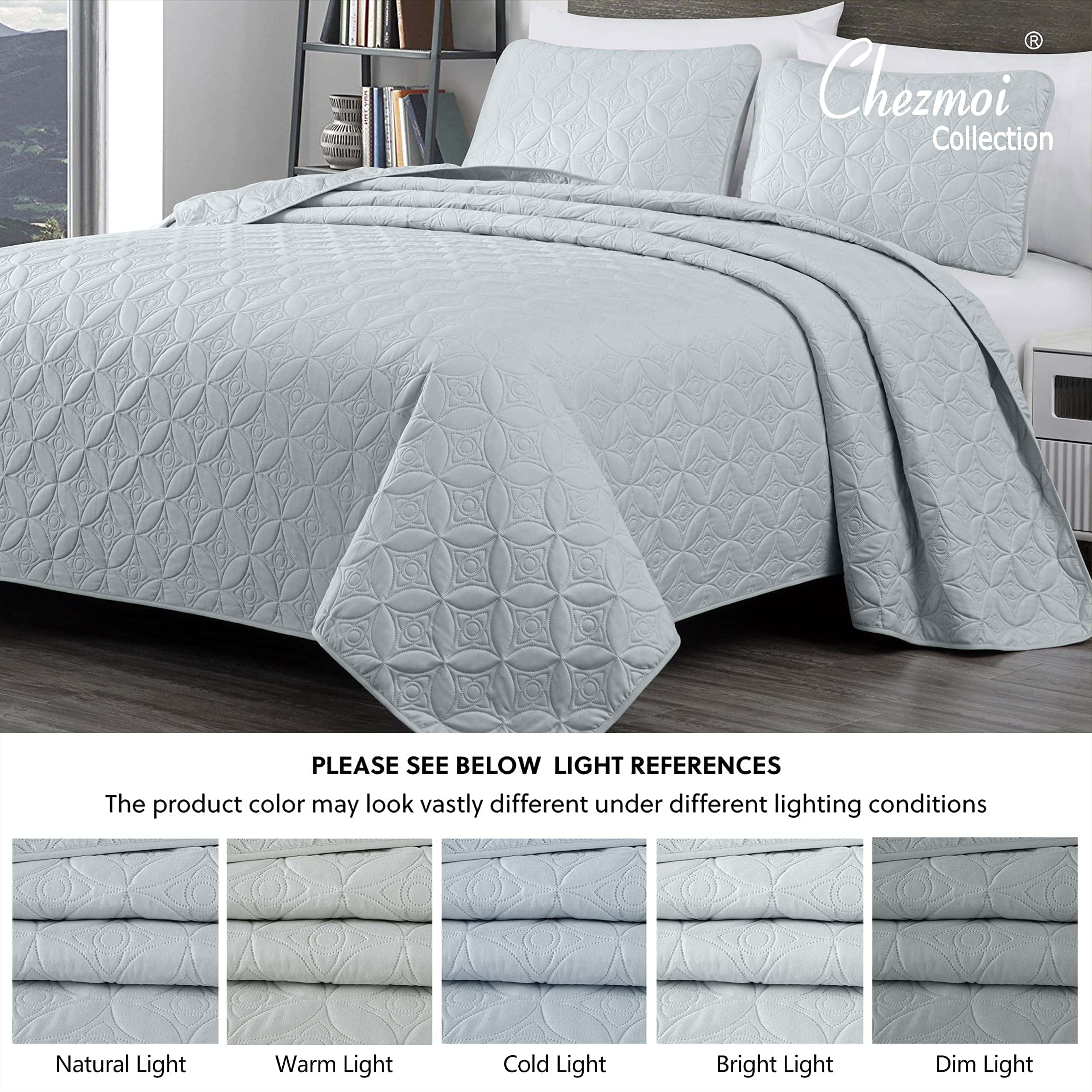 Set de Colcha King Size Chezmoi Collection Florenz de 3 - Imagen 9