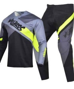 Conjunto de Jersey y Pantalón de Motocross -Gris y Amarillo