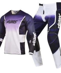 Conjunto de Jersey y Pantalón de Motocross -Blanco Morado