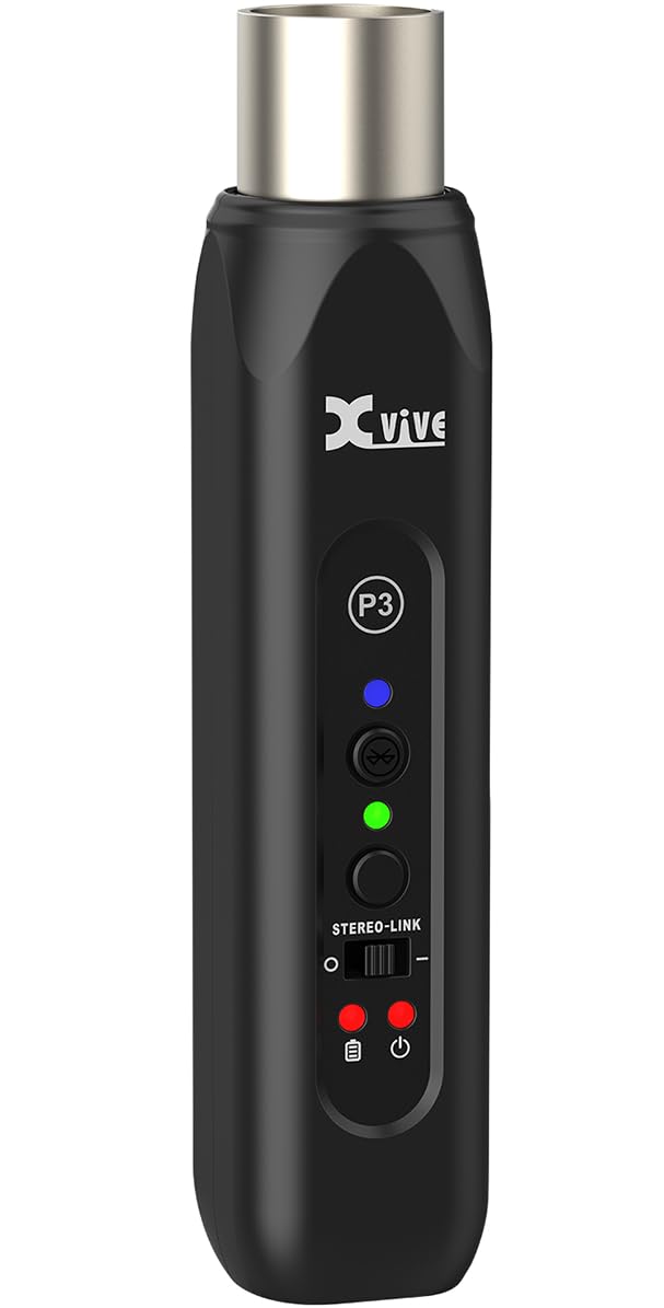 Receptor Xvive P3 Bluetooth XLR para Mezclador de Audio,