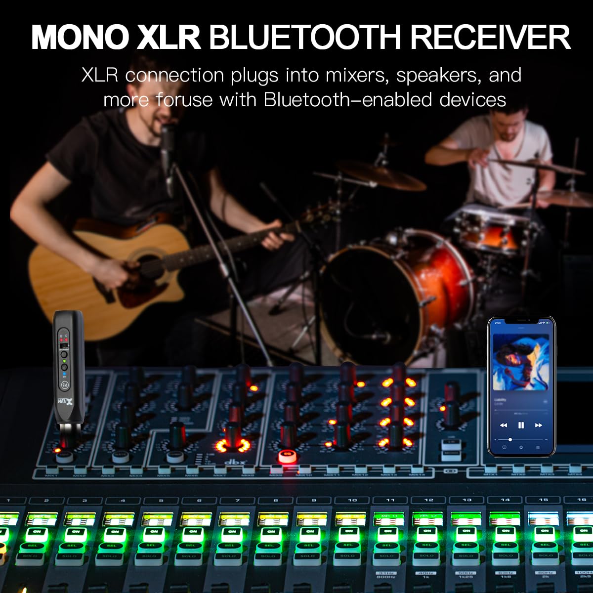 Receptor Xvive P3 Bluetooth XLR para Mezclador de Audio, - Imagen 5