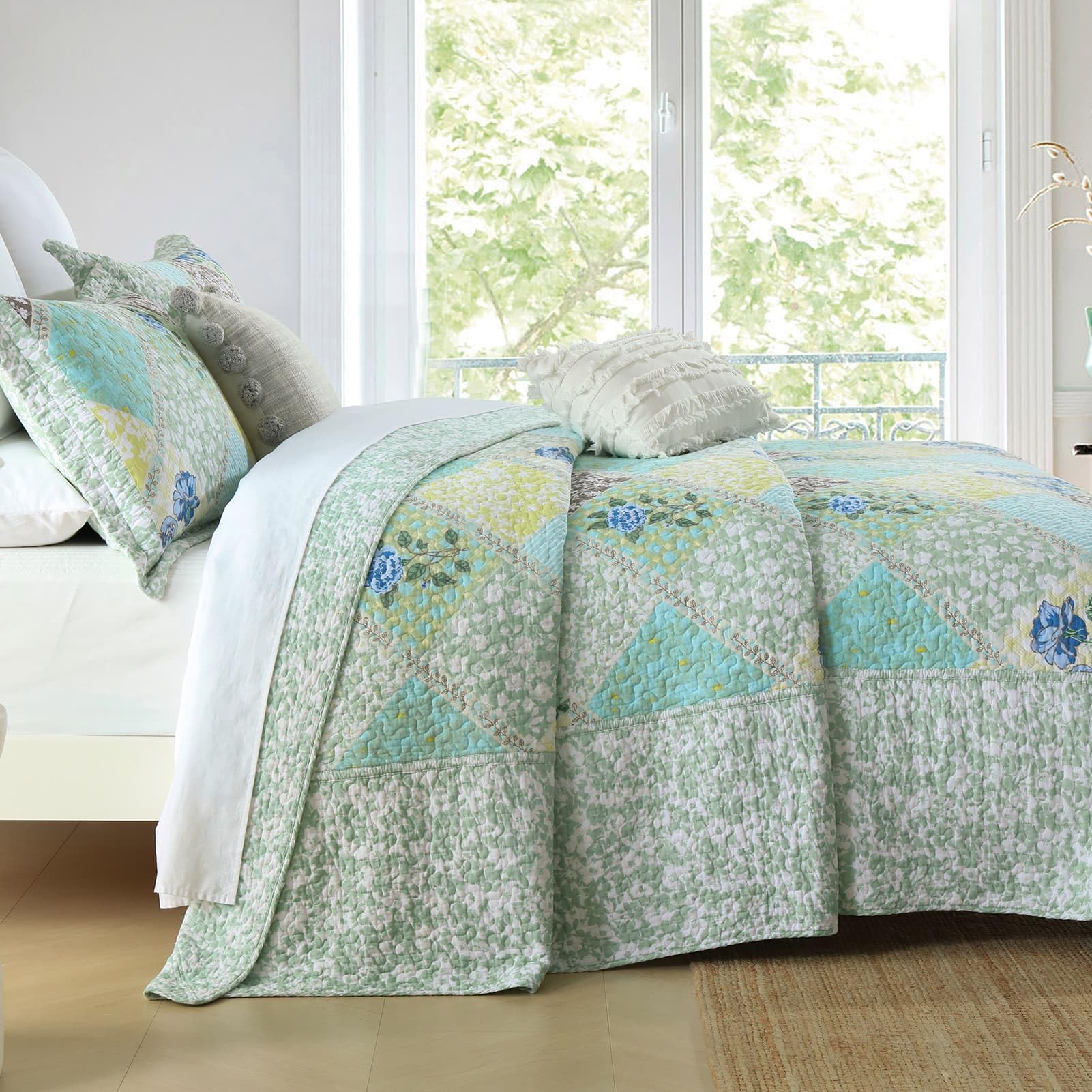 Edredones Florales King Size DDUOXIN - Edredón Reversible - Imagen 4