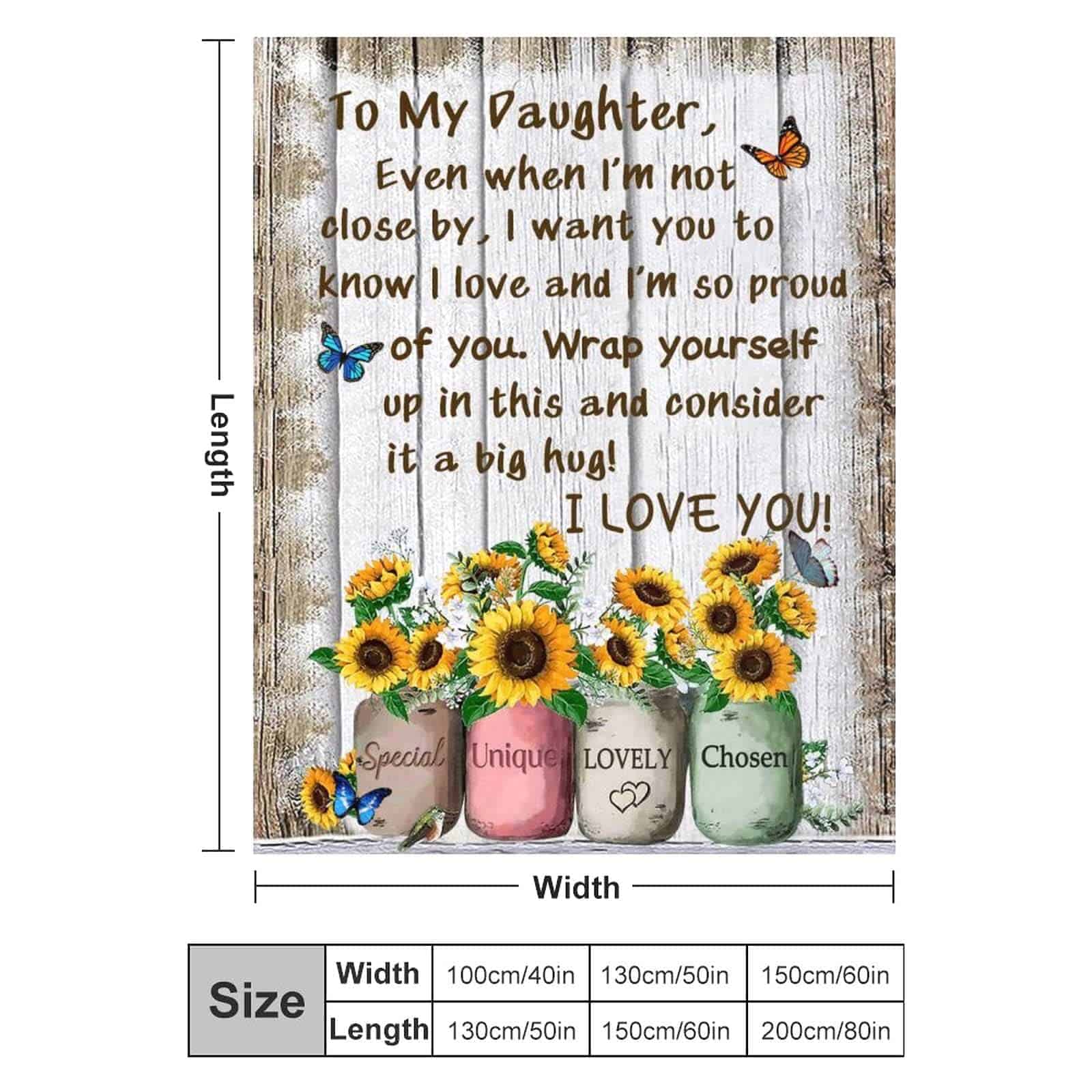 Manta XeaGiasy Para Mi Hija Regalos para Hija de Papá Mamá - Imagen 4