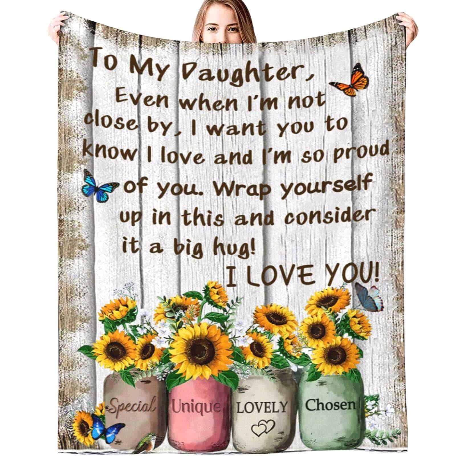 Manta XeaGiasy Para Mi Hija Regalos para Hija de Papá Mamá