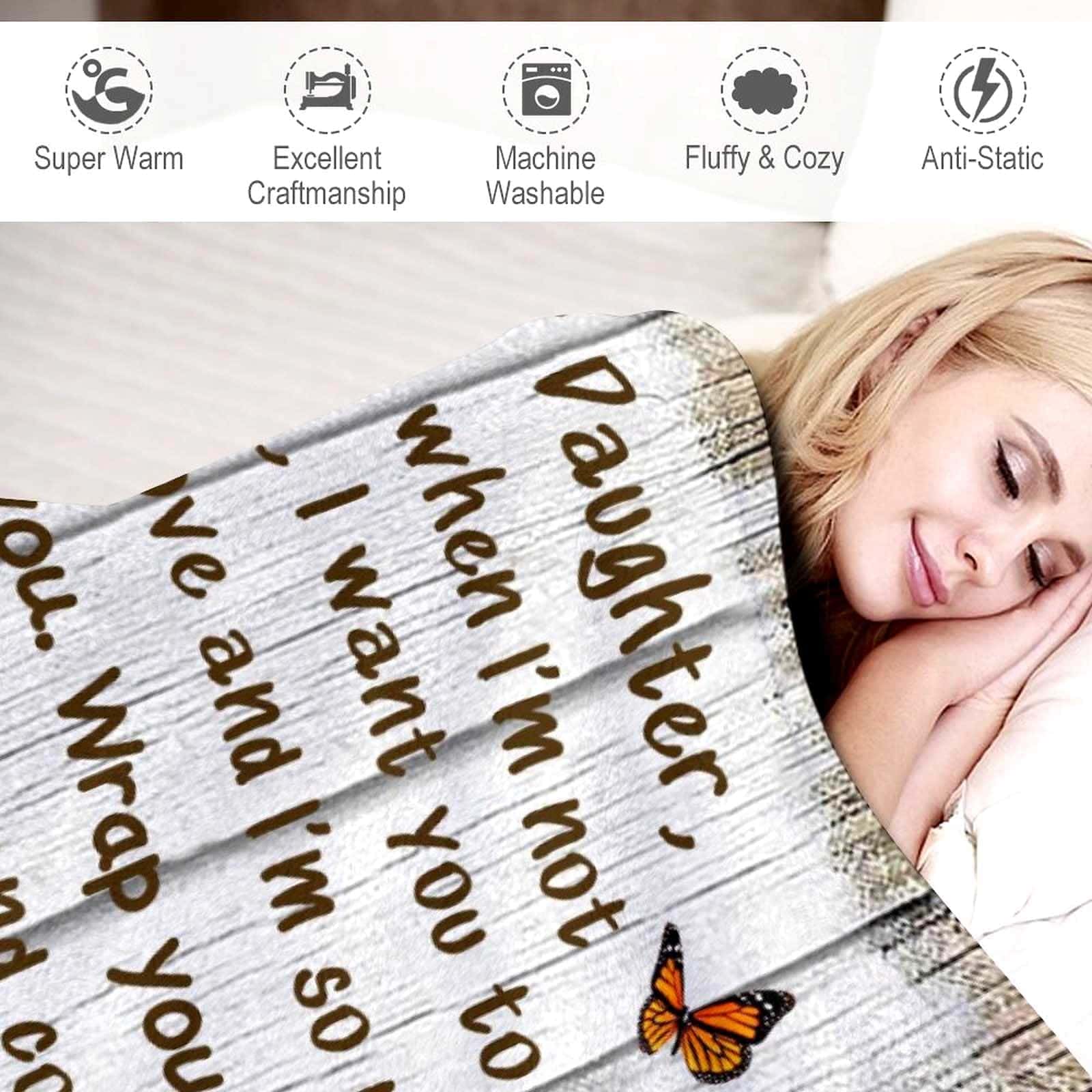 Manta XeaGiasy Para Mi Hija Regalos para Hija de Papá Mamá - Imagen 5