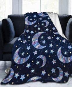 Manta de Estrellas y Lunas Ultra Suave de Micro Franela