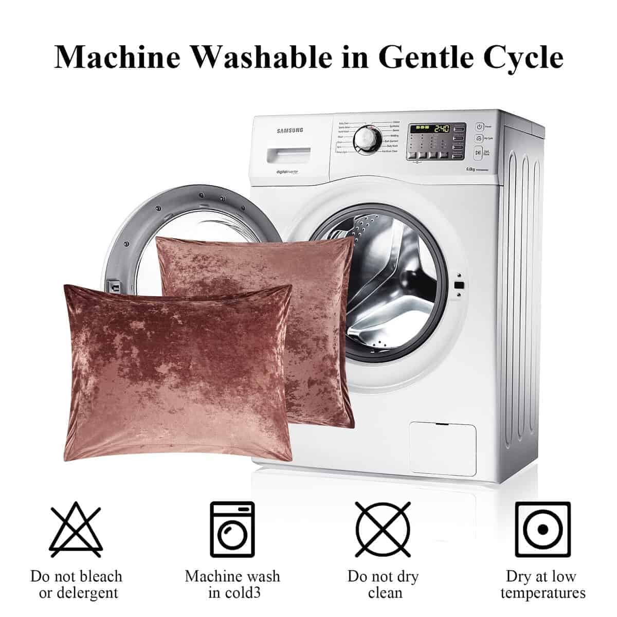 Edredón de terciopelo aplastado Ivellow, juego de 5 piezas - Imagen 9