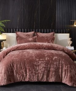 Edredón de terciopelo aplastado Ivellow, juego de 5 piezas