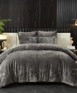 Juego de edredón de terciopelo triturado Ivellow Queen,