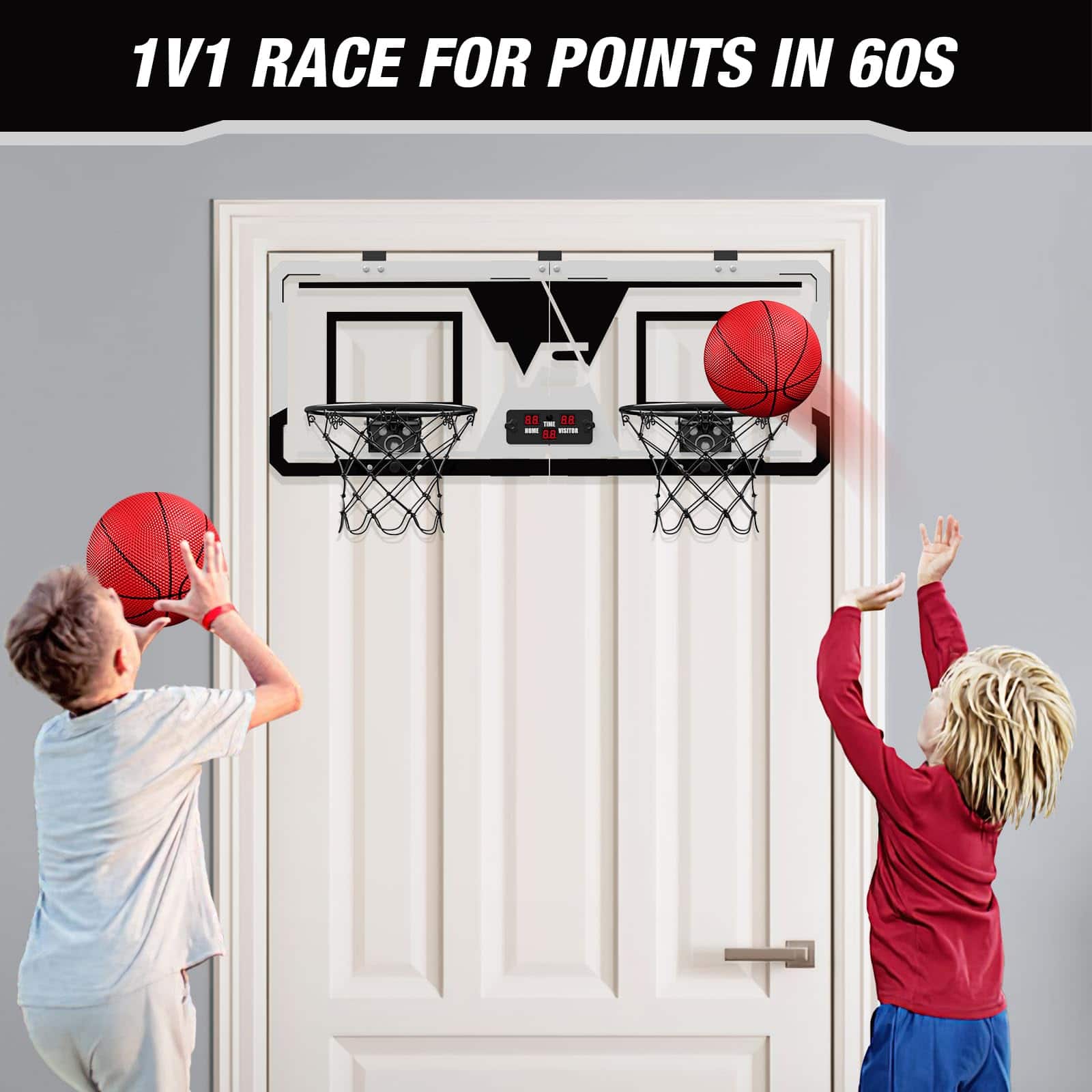 Juego de Baloncesto de 2 Jugadores HYES, Canasta Doble - Imagen 4