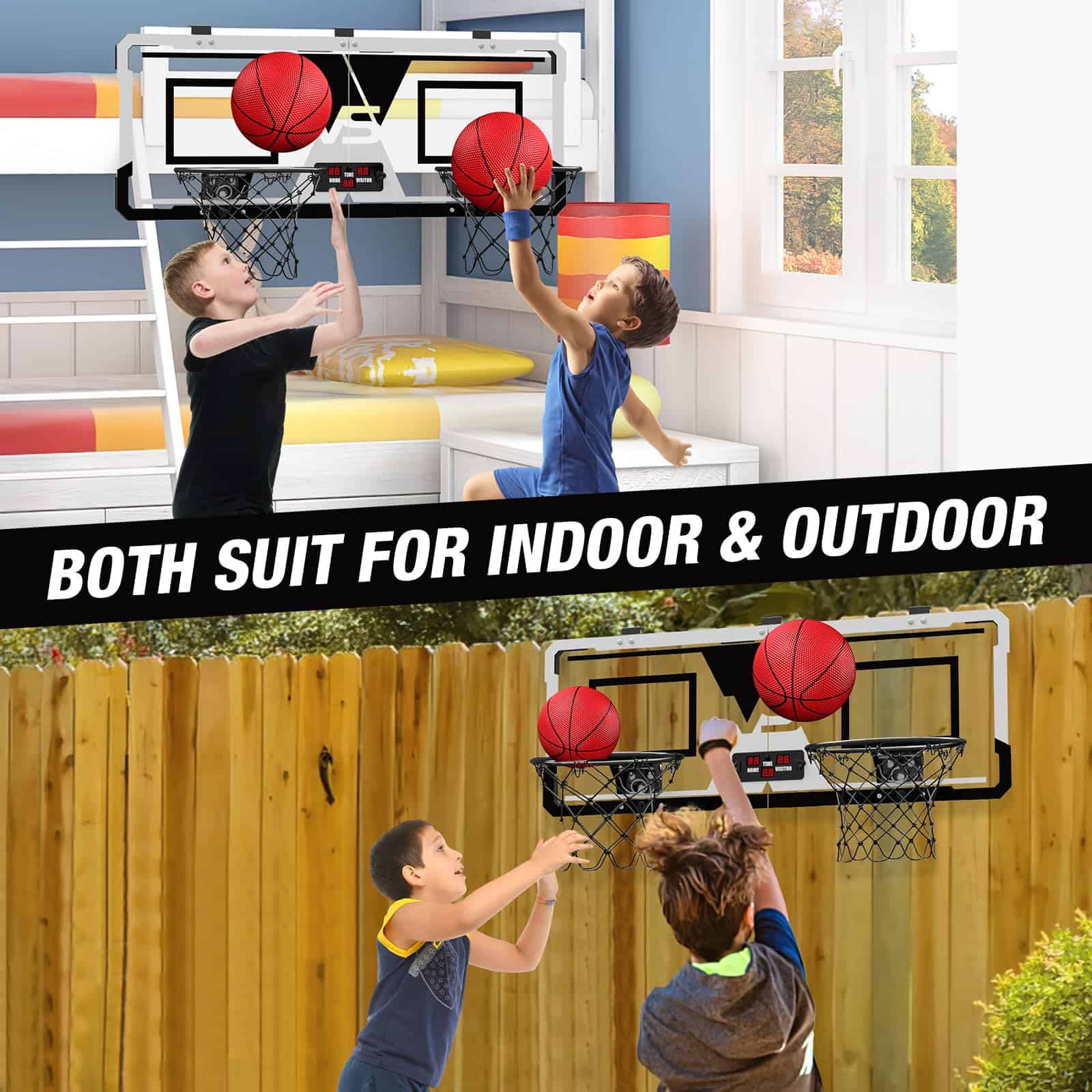 Juego de Baloncesto de 2 Jugadores HYES, Canasta Doble - Imagen 7