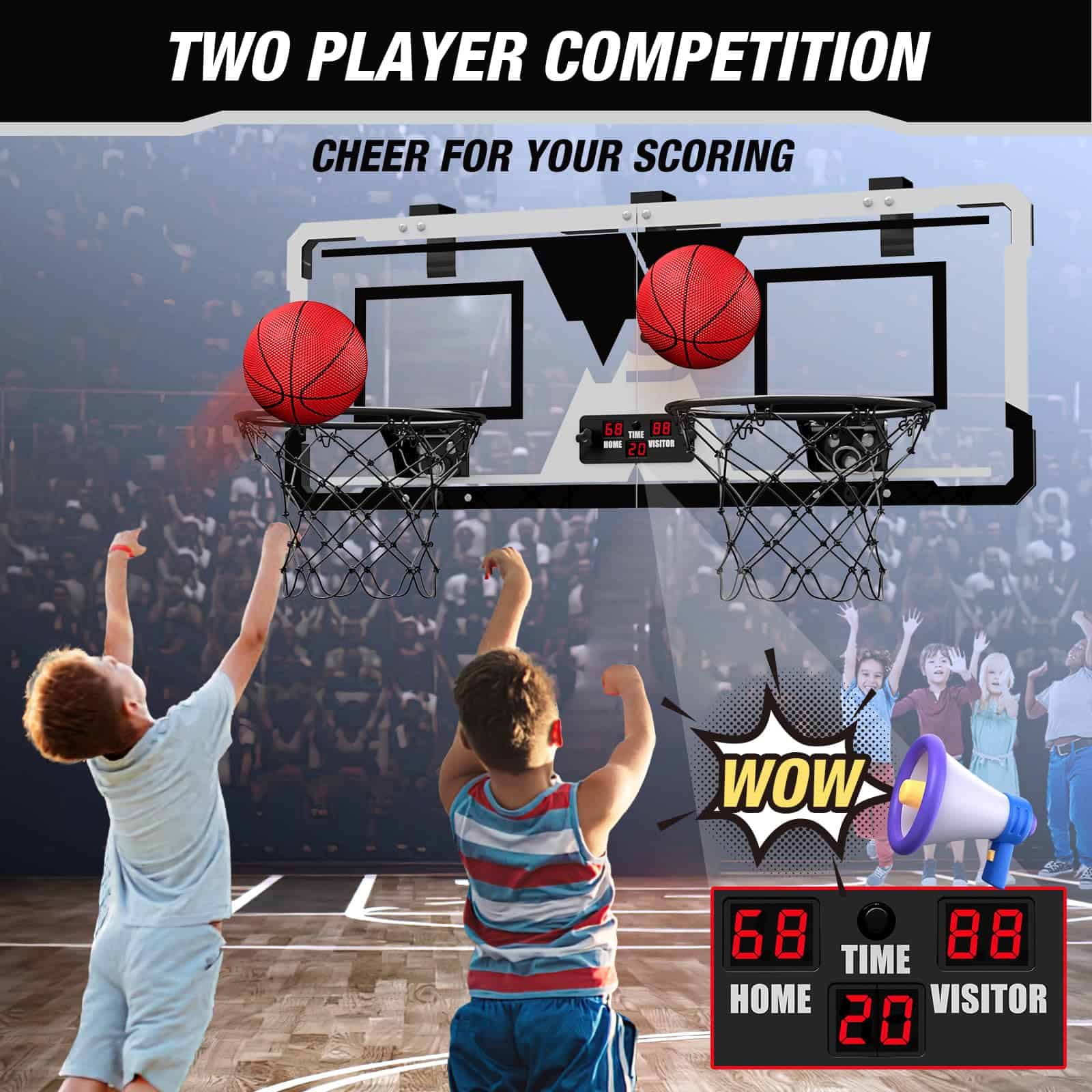 Juego de Baloncesto de 2 Jugadores HYES, Canasta Doble - Imagen 3
