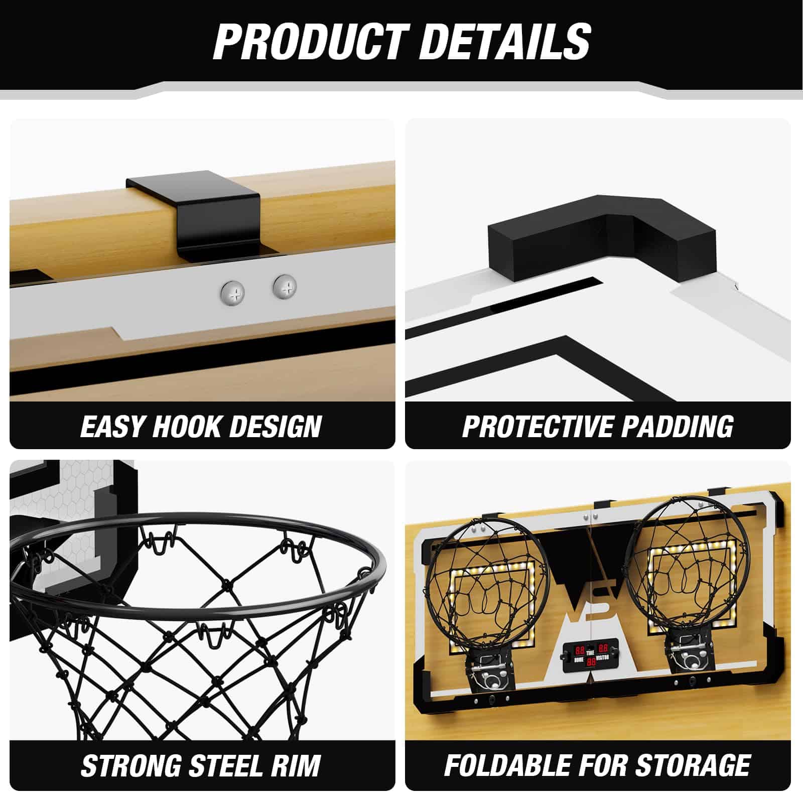 Juego de Baloncesto de 2 Jugadores HYES, Canasta de - Imagen 7