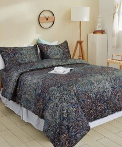 Juego de Ropa de Cama Vintage Colorful Paisley Twin Size