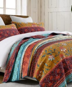 Colcha de tamaño King Finlonte, 100% algodón ligero colcha