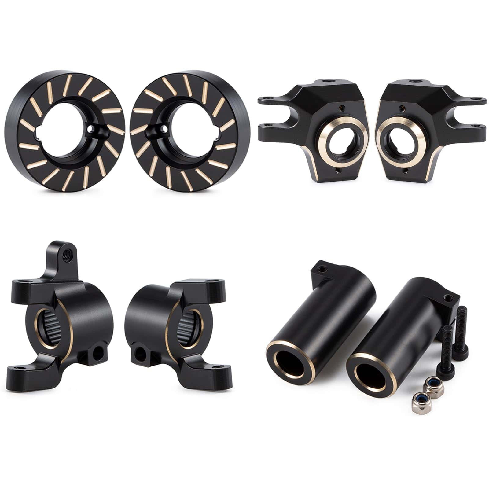 Contrapesos de latón negro HooCrawler AR44 delantera y