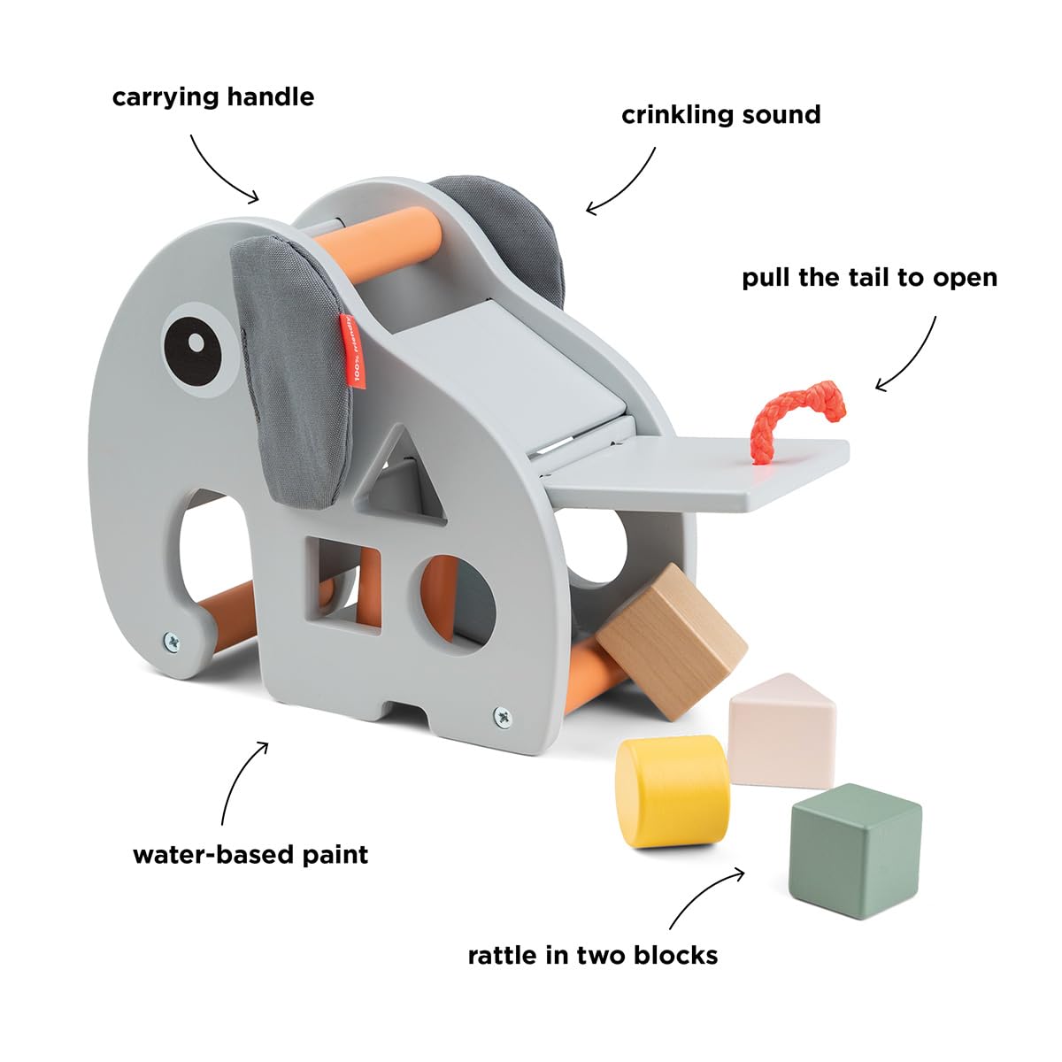 Caja de Clasificación de Elefante Gris Done by Deer - - Imagen 4