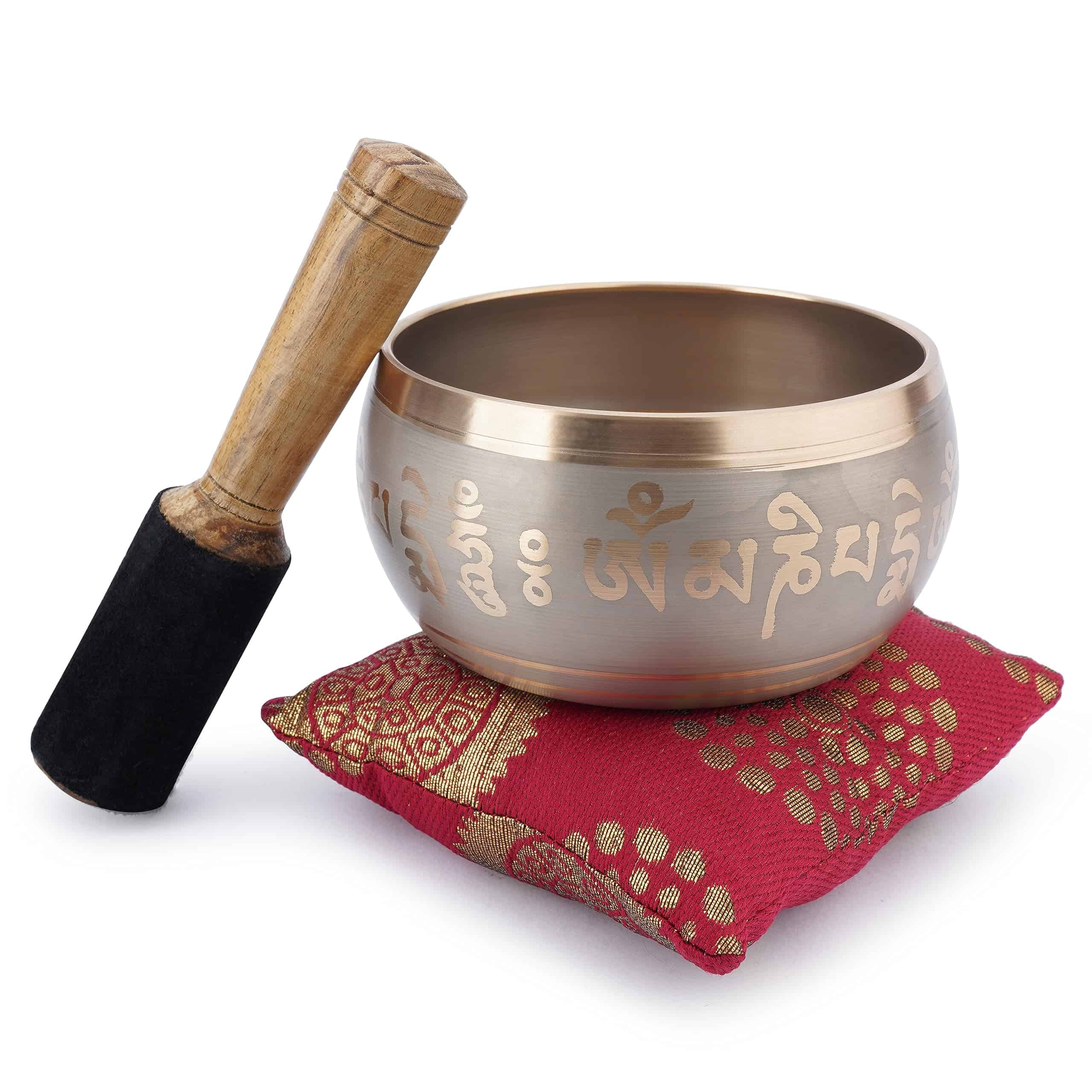 Juego de Cuenco Tibetano Ajuny - Cuenco -Beige Dorado - Imagen 6