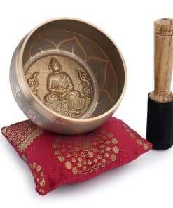 Juego de Cuenco Tibetano Ajuny - Cuenco -Beige Dorado