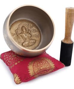 Set de Cuenco Tibetano Ajuny - Cuenco de -Beige Dorado