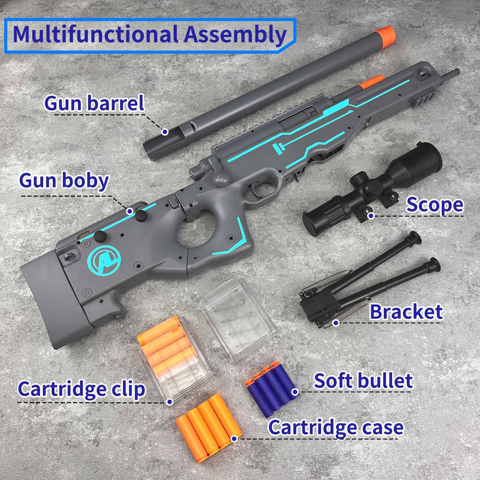 Pistola de Juguete GINCHO Blast-N-Load: Visor Mejorado, - Imagen 7