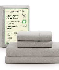 Juego de Sábanas de Algodón Orgánico Lane Linen Queen, 4