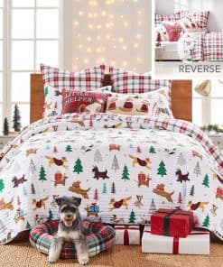 Levtex Home Colección Merry & Bright - -Rojo, Verde, Blanco