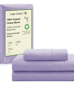 Juego de sábanas gemelas XL de 100% algodón orgánico Lane