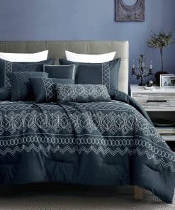 ESCA Juego de Conforter de 7 Piezas Asma Azul Marino