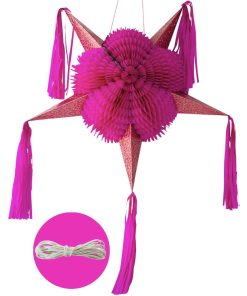 Piñata Grande Barbie Rosa con Cuerda de 30 pies, Capacidad