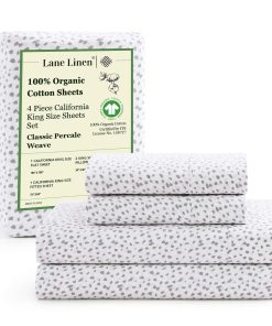 Juego de sábanas de algodón orgánico California King de