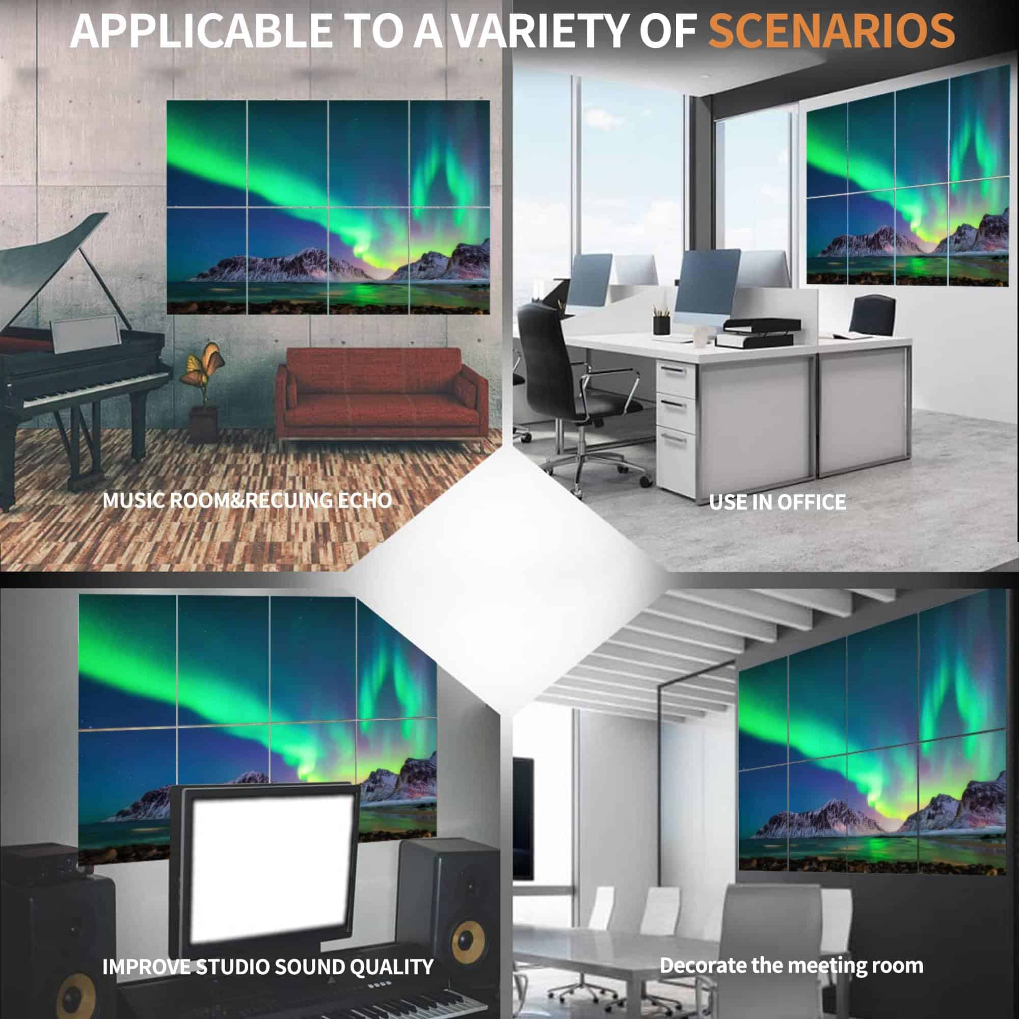 Paneles Acústicos de Arte, Panel de Pared Absorbente de - Imagen 8